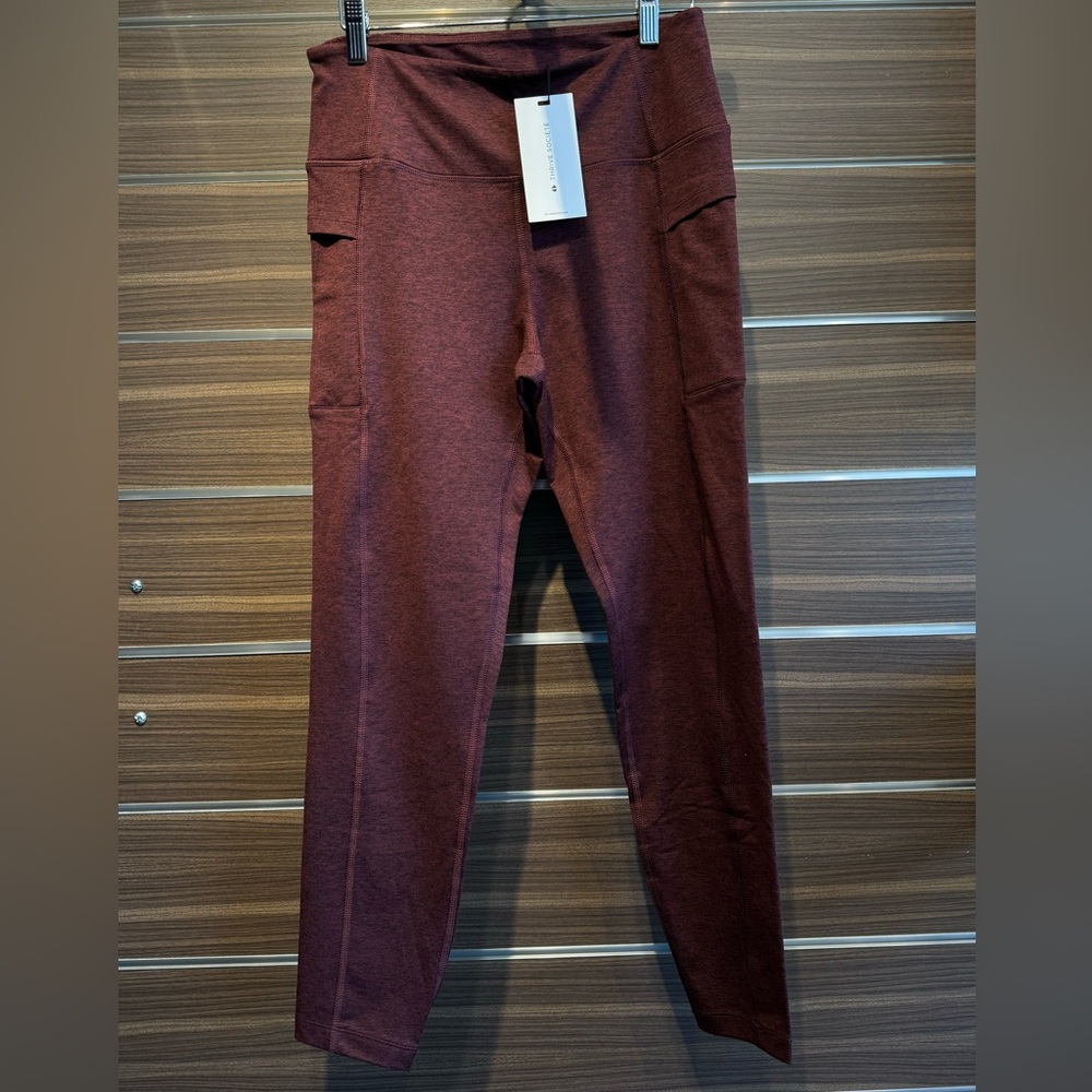 NWT Thrive Societe Stash Pocket Legging Heather Wine
